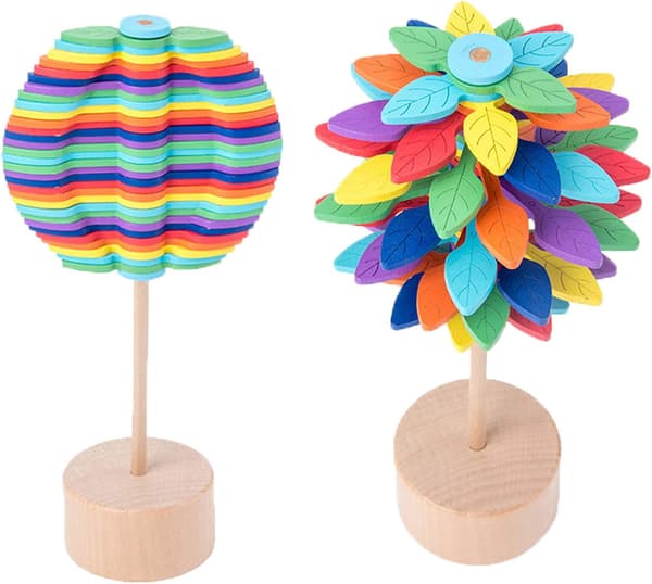 Træ kontor hjem legetøj Stress Relief Toy - Bladformet display