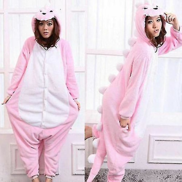 Halloween Unisex Fancy Dress Costume Hoodies Pajamas Sleep Wear Pink Kitten M for 160 to 170cm