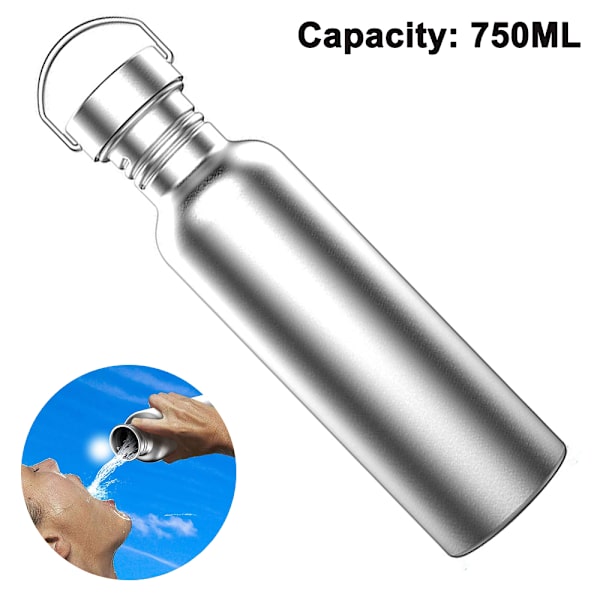 Urheilupullo ruostumattomasta teräksestä 750ML