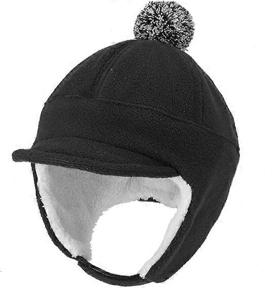 Småbarnsgutter Vinterlue med øreklaffer Baseballue Skygge Fleece