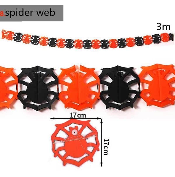 Halloween - Dekorationer - Guirlande - Græskar, spøgelser - 3m MultiColor Nr - 3