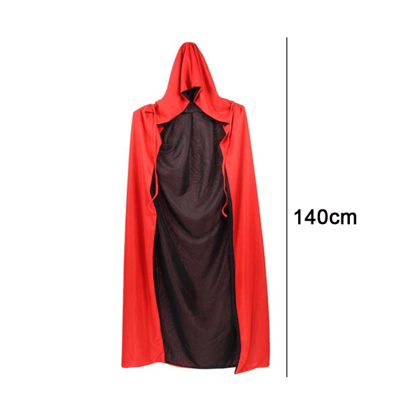 Svart Röd Vändbar Klänning Goth Devil Pirate Vampire Demon style 5 140cm
