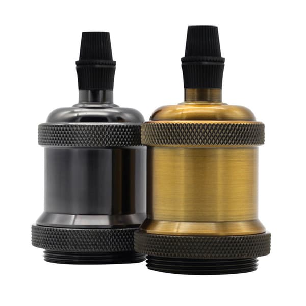 Retrolamphållare Antik Lamphållare e26/e27 Anodiserad Aluminium S