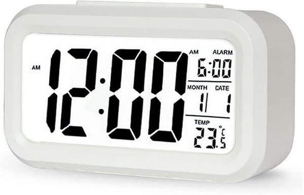 Smart digital vekkerklokke LED-display med stor temperatur LCD-display