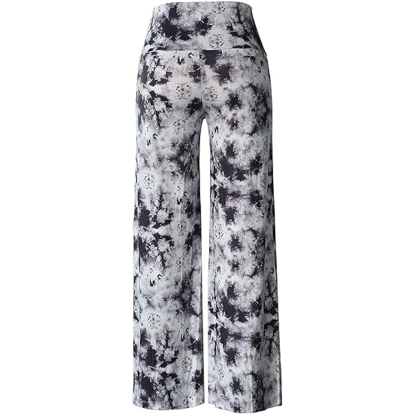 Elastiske bukser med vide ben til kvinder (Tie Dye Grå)