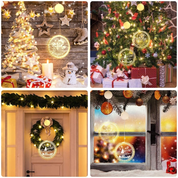 Juledekorative vinduslys, bakgrunnslys for Snowman