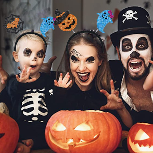 Halloween Edderkop Spøgelse Græskar Hårbøjle Djævel Pandebånd style 7