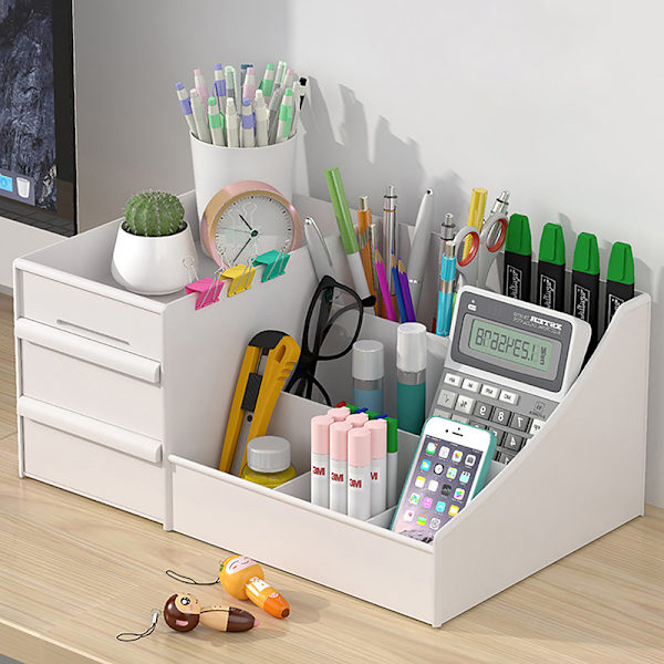 Kosmetisk oppbevaringsboks Makeup Drawer Organizer White