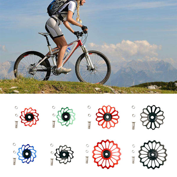 Polkupyörän 11T 13T 17T keraaminen laakeri Jockey Wheel takavaihtajalle Ohjausrulla MTB maantiepyörä Alumiiniseos Hihnapyörä Id null - 13 Black