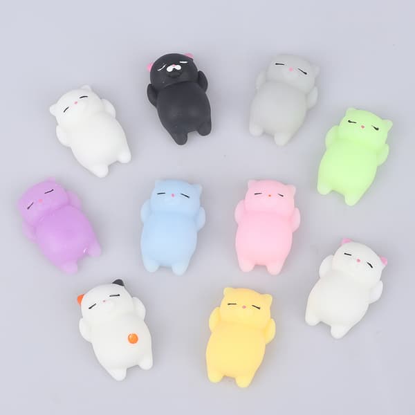Leker Mini Soft Kawaii Gummi Squishes 8 colors 8 pcs