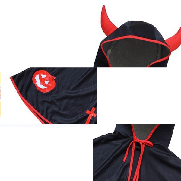 Kapper for barn halloween kostymer og party dress up gave black