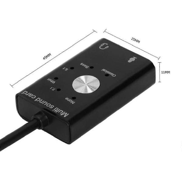 Multi ljudkort USB 2.0 Typ C Stereo Mikrofonadapter Professionell omvandlare för MacBook Bärbar dator Headset PC-högtalare