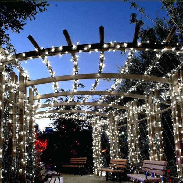 100/200/500 Led Solar String Fairy Lights Utomhusfest Xmas Tree Vattentät Uk