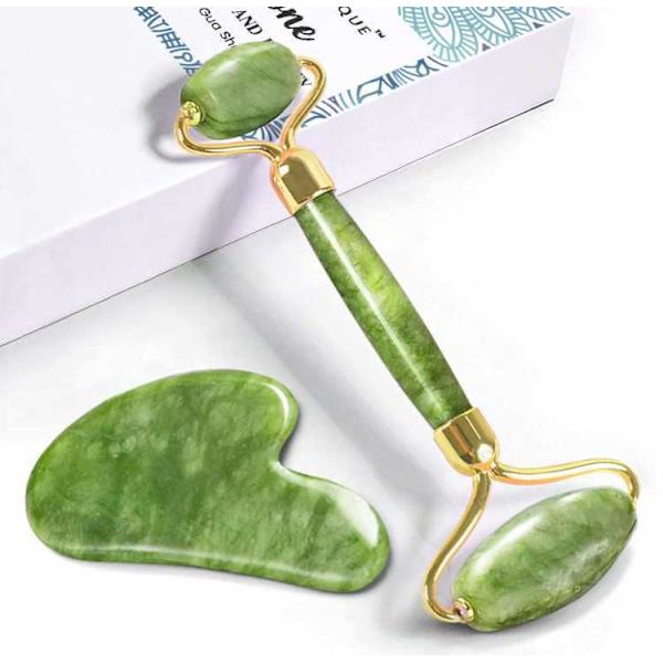 Gua Sha Massage Kit Stor Avancerad - Grön