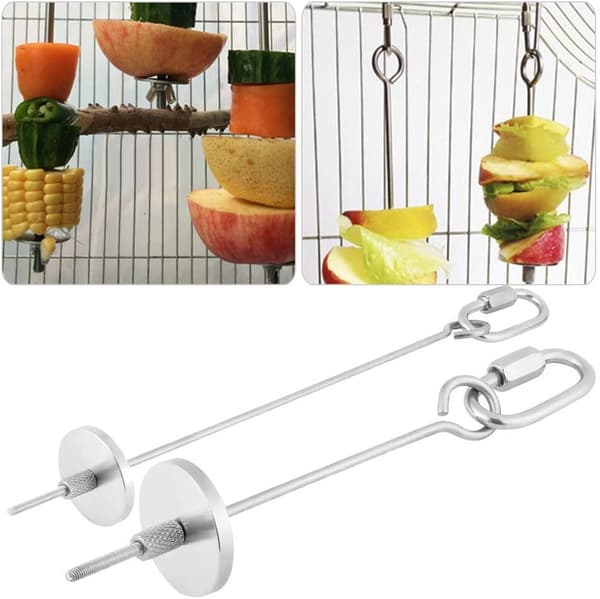 Papegojleksak, Papegojmat spett Frukt Grönsaker Kött Matpinne Ho