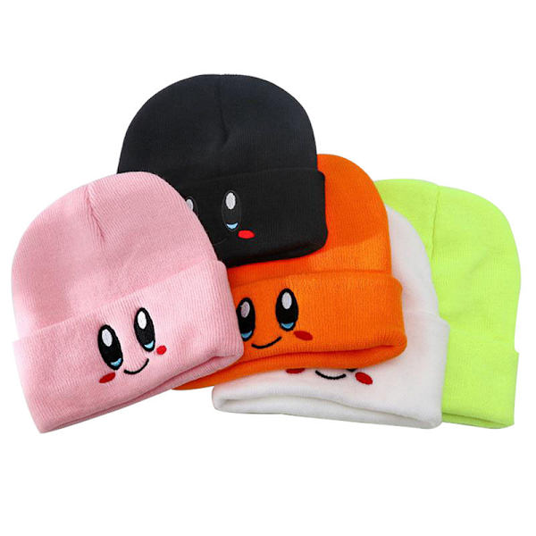 Broderi Kirby Efterår Vinter Hold Varm Kvinder Strikket Hue Sort