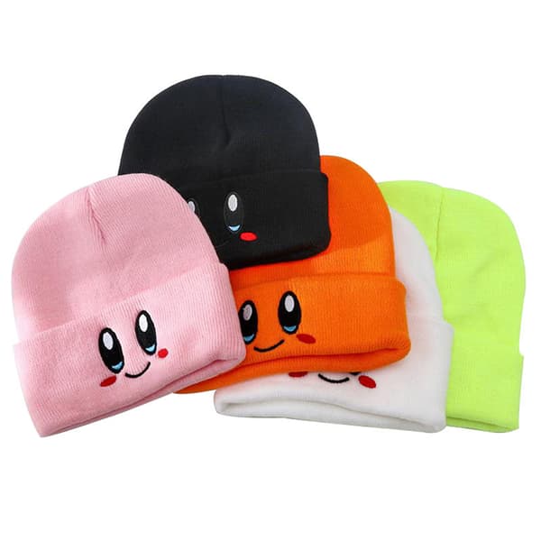 Broderi Kirby Høst Vinter Hold Varm Kvinner Strikket Lue Svart