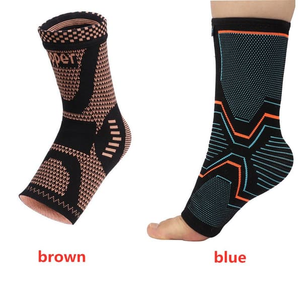 1 par fodstrømper Plantar Fasciitis kompressionsstrømper BLÅ L