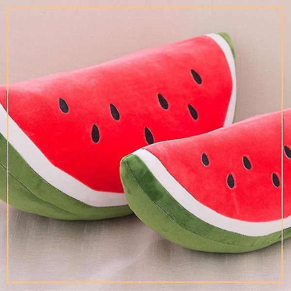 Söt vattenmelon kramande kudde bekväm och handkänsla present till julfödelsedag 40cm Semicircle
