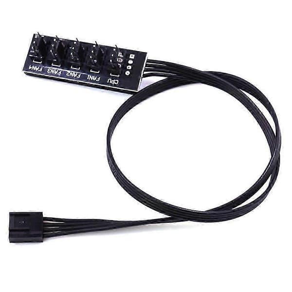 5-veis 4-pins CPU-kjølerkabinett PWM-kjølevifte strømkabelnav splitteradapter