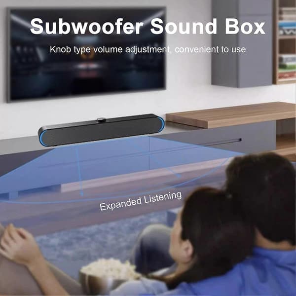 Bluetooth-kompatibel högtalarknopp Volymkontroll Soundbar Subwoofer Stereo Baslåda för TV-dator