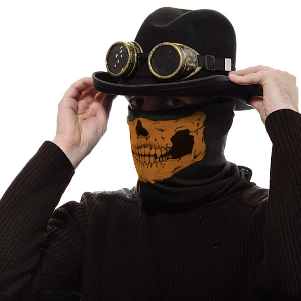 skelettmask / halsduk / sjal | Halloween - skelettmask Orange