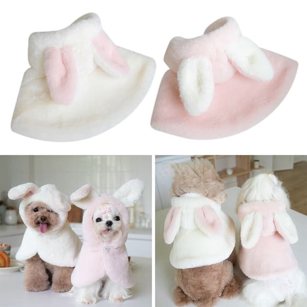 Pet Warm Cloak Hund Nattlinne WHITE white XS