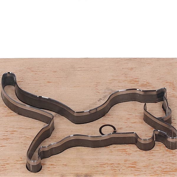 Læderskærestanse Tigerform Punch Cutter Håndværksform Værktøj 72x50mm til Papir Gummi