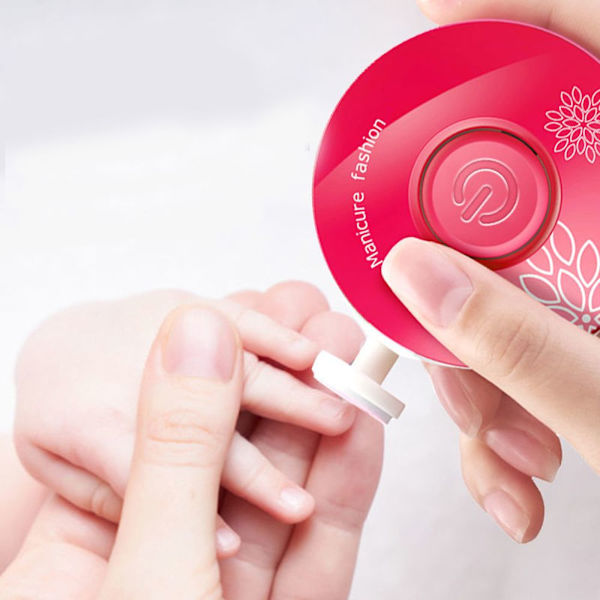7ST Elektrisk Nageltrimmer Nagelklippare ROSE RED