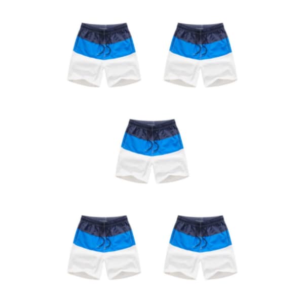 1/2/3/5 Åndbare og stilfulde shorts til mænd - til sommeren Blue and Dark Blue XL,1 5PCS