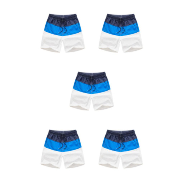 1/2/3/5 Hengittävät ja tyylikkäät miesten shortsit - kesään Blue and Dark Blue XL,1 5PCS