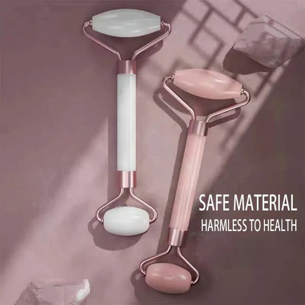Rosa Gua Sha Værktøjer Massager Til Ansigts Hudpleje Roller Sæt pink
