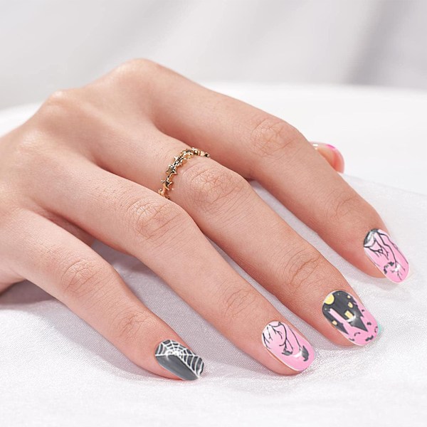 Falska naglar Långa falska naglar på naglar Resin Stick On Nails 12 style 2