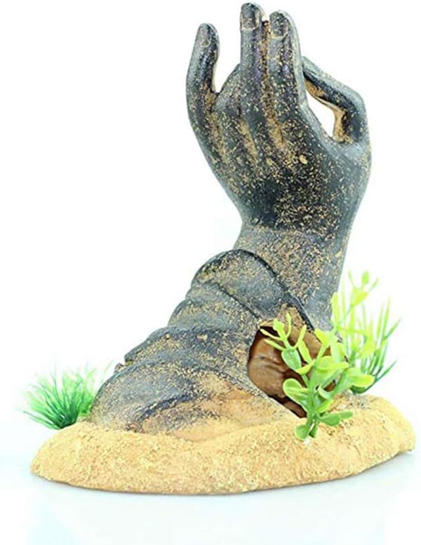 Guanyin Jade Hånddekorasjon Fisk og reker Håndformet gjemmested