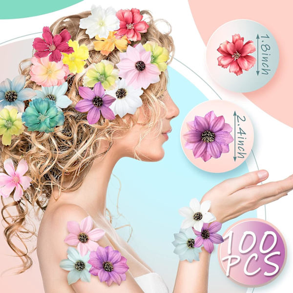200 stykker kunstige blomsterhoder kunstig peon