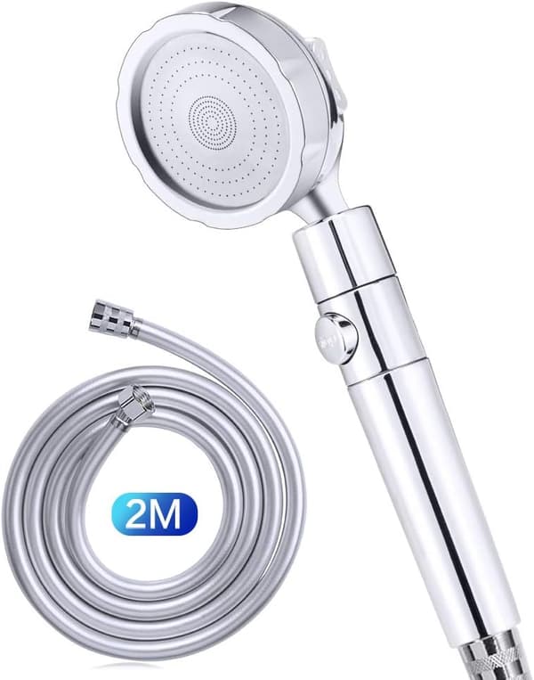 Dusjhoder, 360° rotasjon, med 2M PVC-slange, med 3 høytrykks