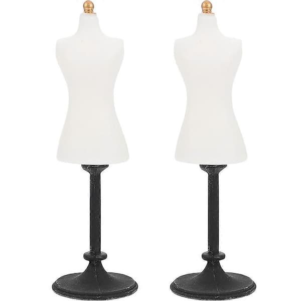 2 stk. Mini Mannequin Dukke Kjole Mannequin Dukke Tøj Display Støtteholdere