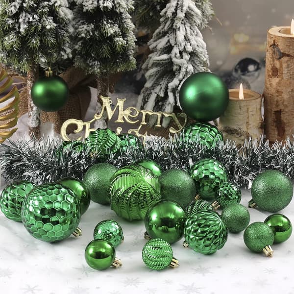 Julekugler Ornament - 36 stk Sprængsikre Juletræspynt med