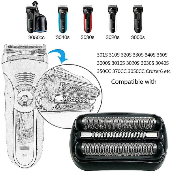 For Braun 21b Barbermaskin Erstatningshode elektrisk barberhøveltilbehør