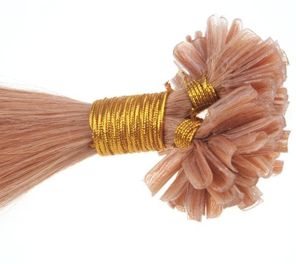 #16 - Original ægte extensions remy negle extensions Ljusbrun 45cm 0.5g/slinga