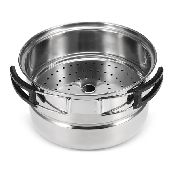 3 st Camping Köksredskap Set Rostfritt Stål Gryta Pan Steam Rack Utomhus Hem Kök Matlagning Set