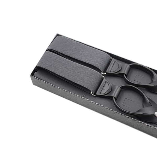 Unisex elastiske bukseseler for menn Justerbar bukseselesknapp Grey