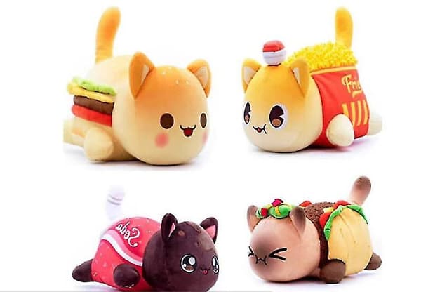 Aphmau pehmo pehmolelu kissanukke pehmeä tyynylelu A Hamburger