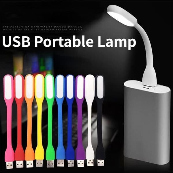 4ST USB LED Ljus Läslampa SVART Black