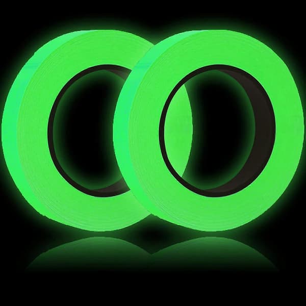 5 kpl Fluoresoiva hohtoteippi 5m x 10mm, itsekiinnittyvä teippi
