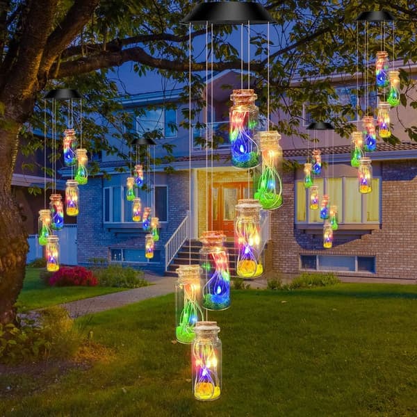 Aurinkotuulikello - Värikäs toivepullo Aurinkotuulikellot Ulkokoristevalot IP:llä