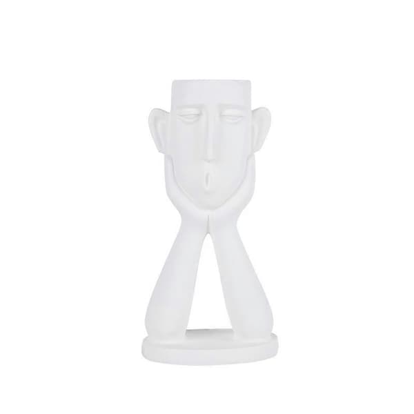 Sukkulentpotter Hodebyste Skulptur Statue Vase Harpiksfigur