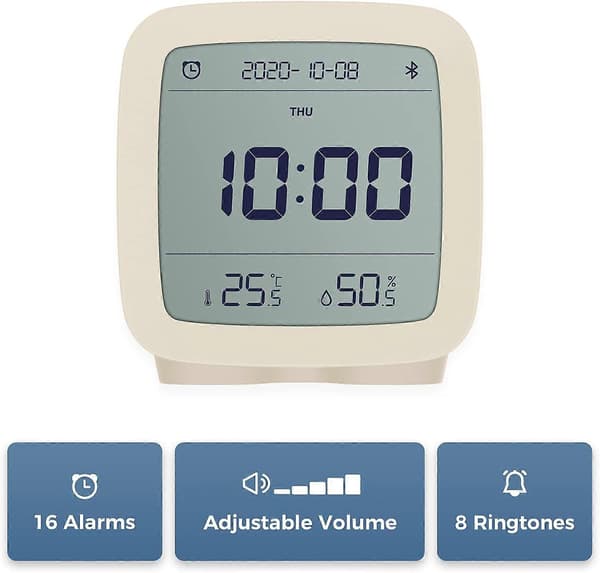 Bluetooth Vekkerklokke, Smart Digital App-styrt Klokke med Dato