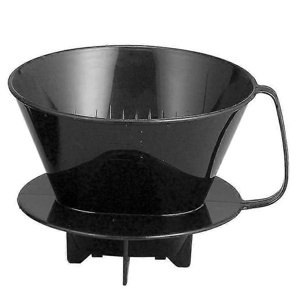 Kaffefilterkegle, sort, filter i størrelse 4, brygger 8 til 12 kopper