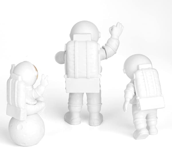 Kreativ Astronaut Astronaut Model 3-delad set små prydnader Li
